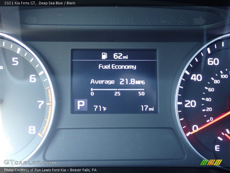 Deep Sea Blue / Black 2021 Kia Forte GT