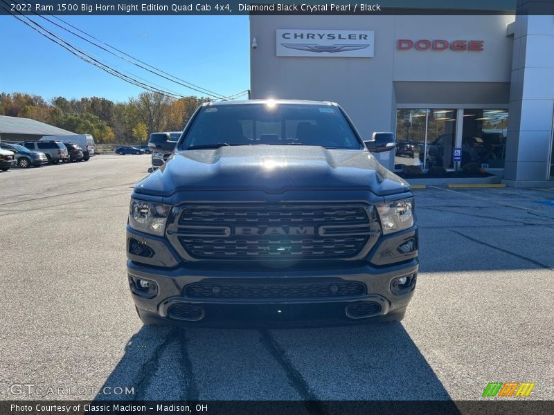 Diamond Black Crystal Pearl / Black 2022 Ram 1500 Big Horn Night Edition Quad Cab 4x4