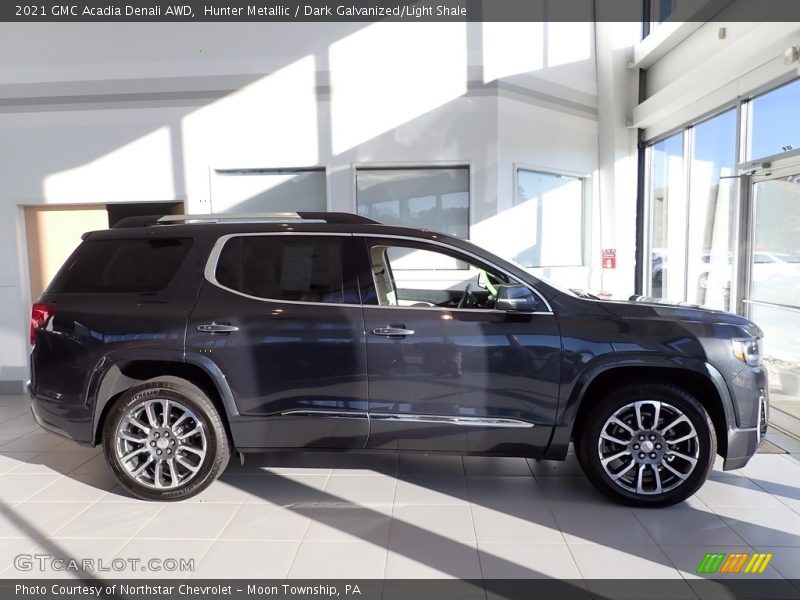 Hunter Metallic / Dark Galvanized/Light Shale 2021 GMC Acadia Denali AWD