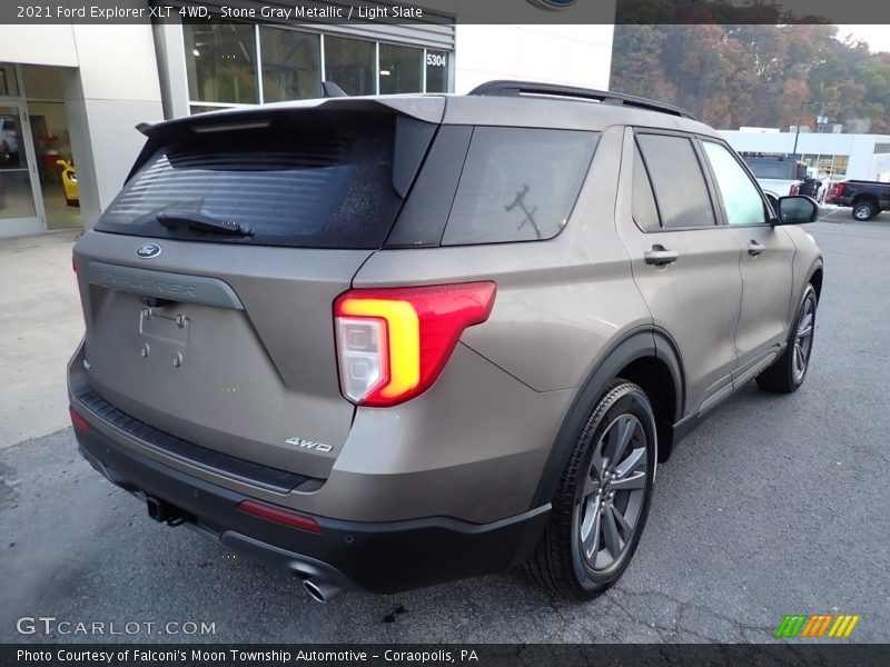 Stone Gray Metallic / Light Slate 2021 Ford Explorer XLT 4WD