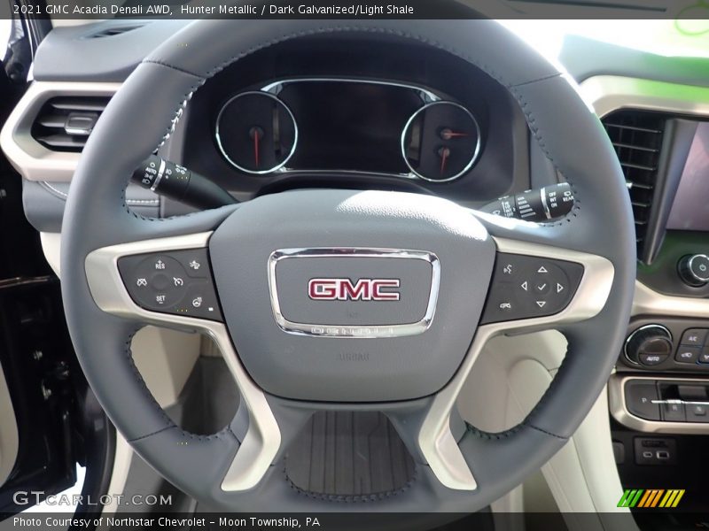 Hunter Metallic / Dark Galvanized/Light Shale 2021 GMC Acadia Denali AWD