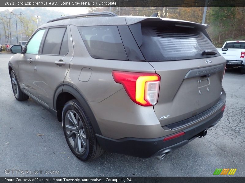 Stone Gray Metallic / Light Slate 2021 Ford Explorer XLT 4WD