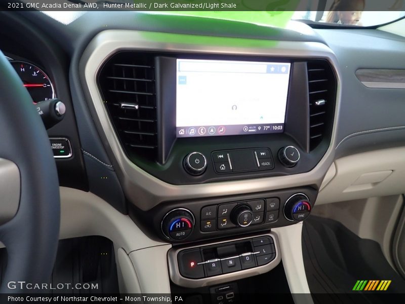 Hunter Metallic / Dark Galvanized/Light Shale 2021 GMC Acadia Denali AWD