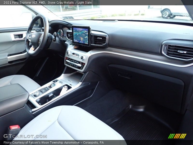 Stone Gray Metallic / Light Slate 2021 Ford Explorer XLT 4WD