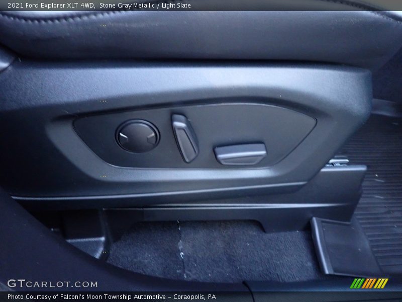 Stone Gray Metallic / Light Slate 2021 Ford Explorer XLT 4WD