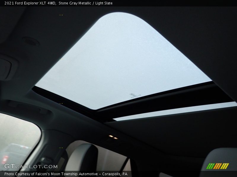 Stone Gray Metallic / Light Slate 2021 Ford Explorer XLT 4WD