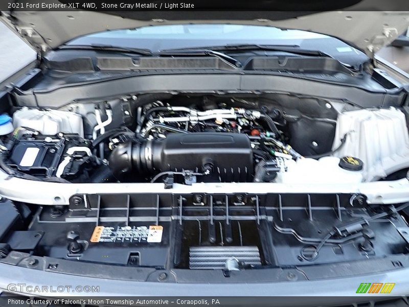 Stone Gray Metallic / Light Slate 2021 Ford Explorer XLT 4WD