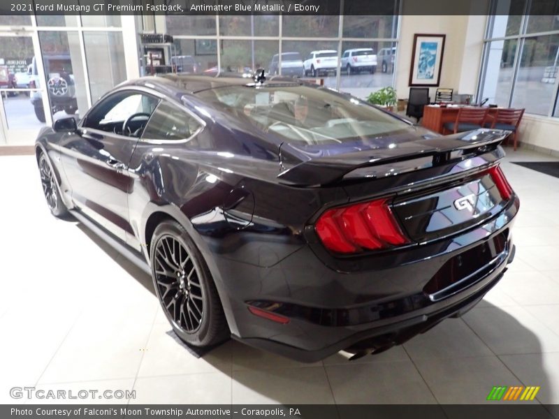 Antimatter Blue Metallic / Ebony 2021 Ford Mustang GT Premium Fastback