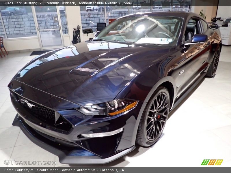 Antimatter Blue Metallic / Ebony 2021 Ford Mustang GT Premium Fastback