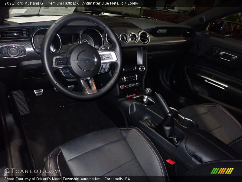 Antimatter Blue Metallic / Ebony 2021 Ford Mustang GT Premium Fastback