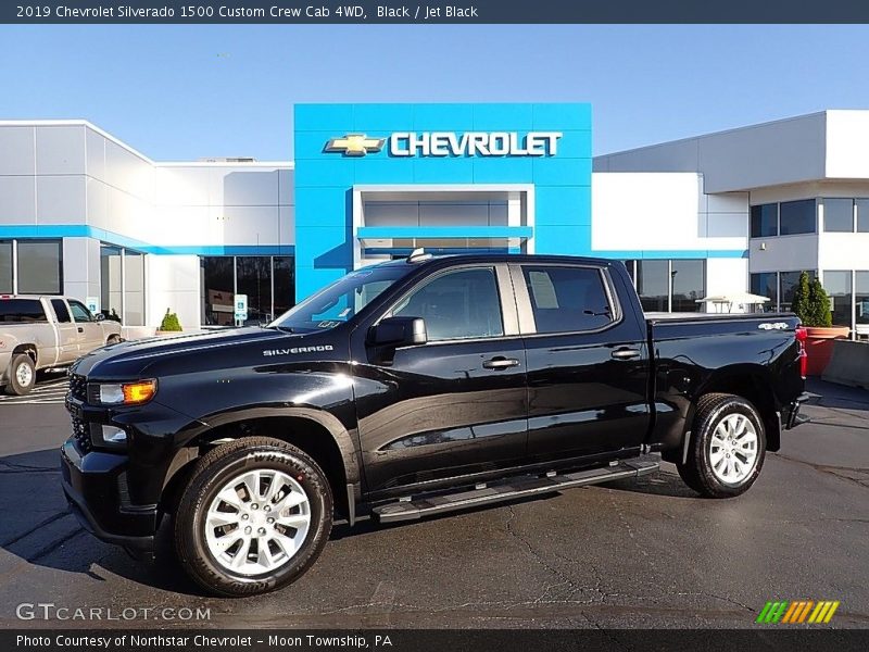 Black / Jet Black 2019 Chevrolet Silverado 1500 Custom Crew Cab 4WD