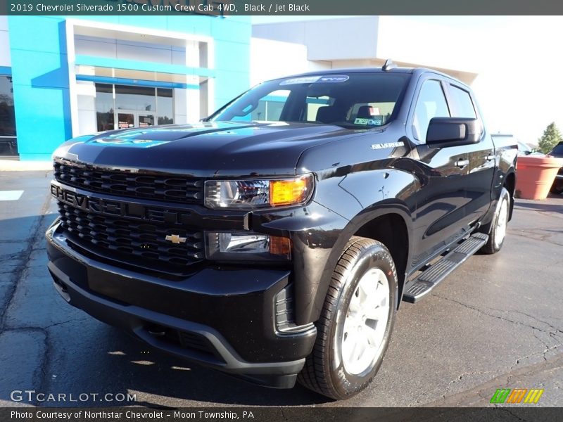 Black / Jet Black 2019 Chevrolet Silverado 1500 Custom Crew Cab 4WD