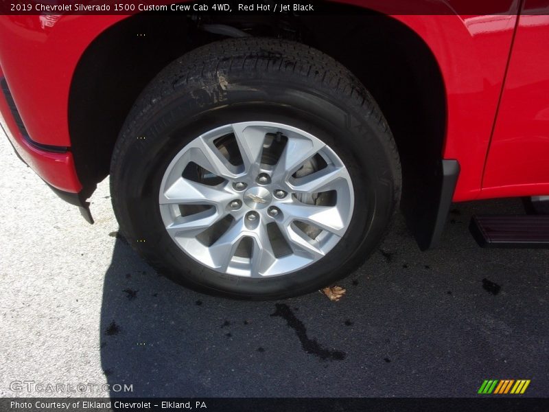 Red Hot / Jet Black 2019 Chevrolet Silverado 1500 Custom Crew Cab 4WD