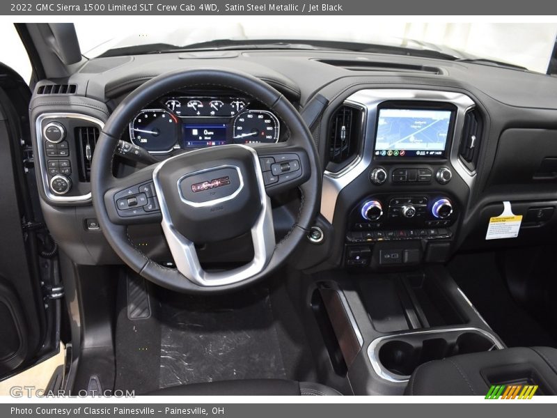 Satin Steel Metallic / Jet Black 2022 GMC Sierra 1500 Limited SLT Crew Cab 4WD
