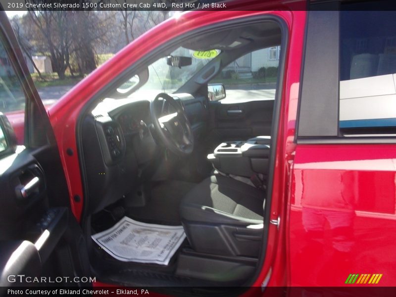 Red Hot / Jet Black 2019 Chevrolet Silverado 1500 Custom Crew Cab 4WD