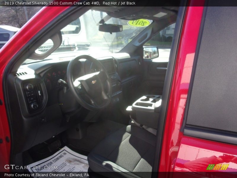 Red Hot / Jet Black 2019 Chevrolet Silverado 1500 Custom Crew Cab 4WD