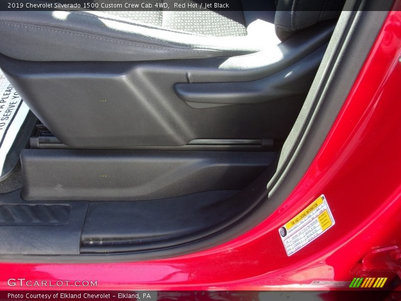 Red Hot / Jet Black 2019 Chevrolet Silverado 1500 Custom Crew Cab 4WD