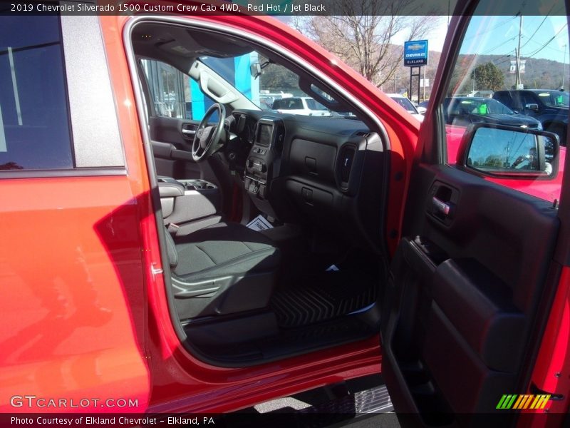 Red Hot / Jet Black 2019 Chevrolet Silverado 1500 Custom Crew Cab 4WD