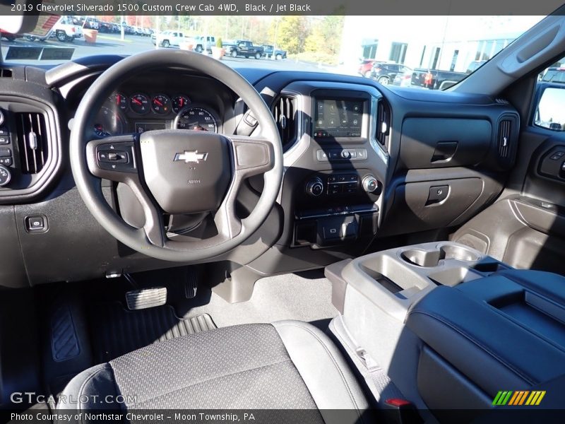 Black / Jet Black 2019 Chevrolet Silverado 1500 Custom Crew Cab 4WD