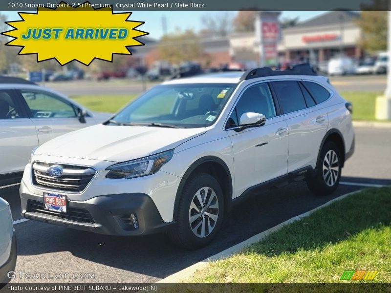 Crystal White Pearl / Slate Black 2020 Subaru Outback 2.5i Premium