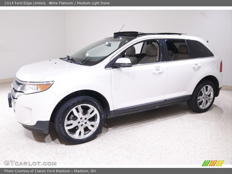 White Platinum / Medium Light Stone 2014 Ford Edge Limited