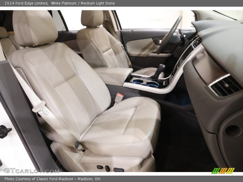 White Platinum / Medium Light Stone 2014 Ford Edge Limited