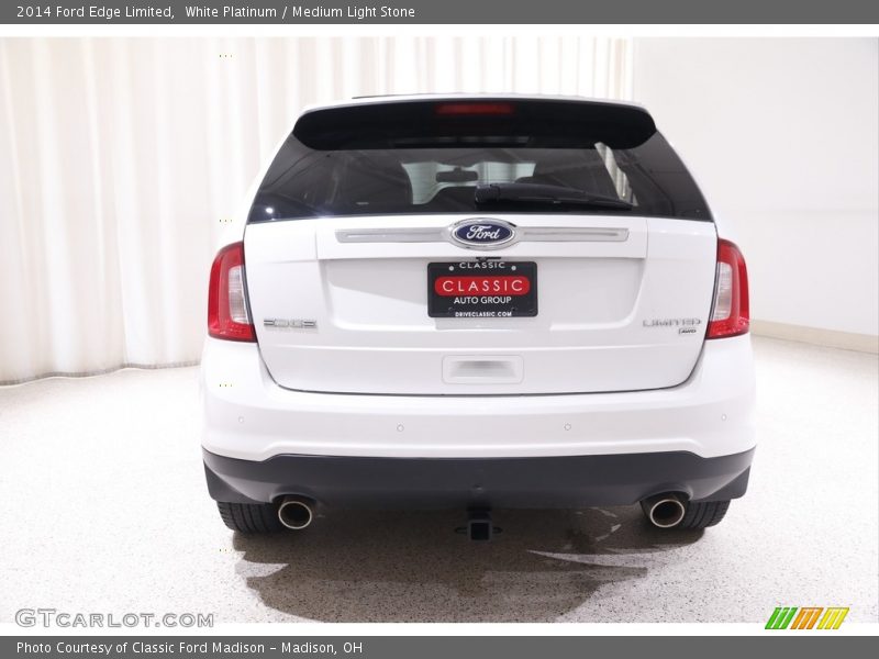 White Platinum / Medium Light Stone 2014 Ford Edge Limited