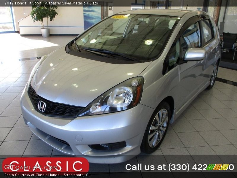 Alabaster Silver Metallic / Black 2012 Honda Fit Sport