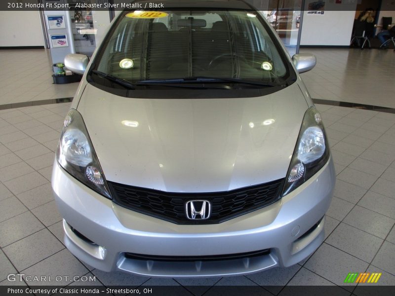 Alabaster Silver Metallic / Black 2012 Honda Fit Sport