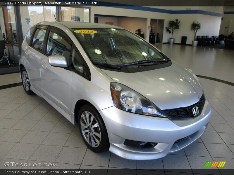 Alabaster Silver Metallic / Black 2012 Honda Fit Sport