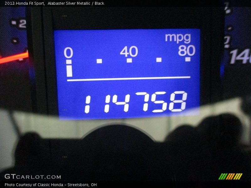 Alabaster Silver Metallic / Black 2012 Honda Fit Sport