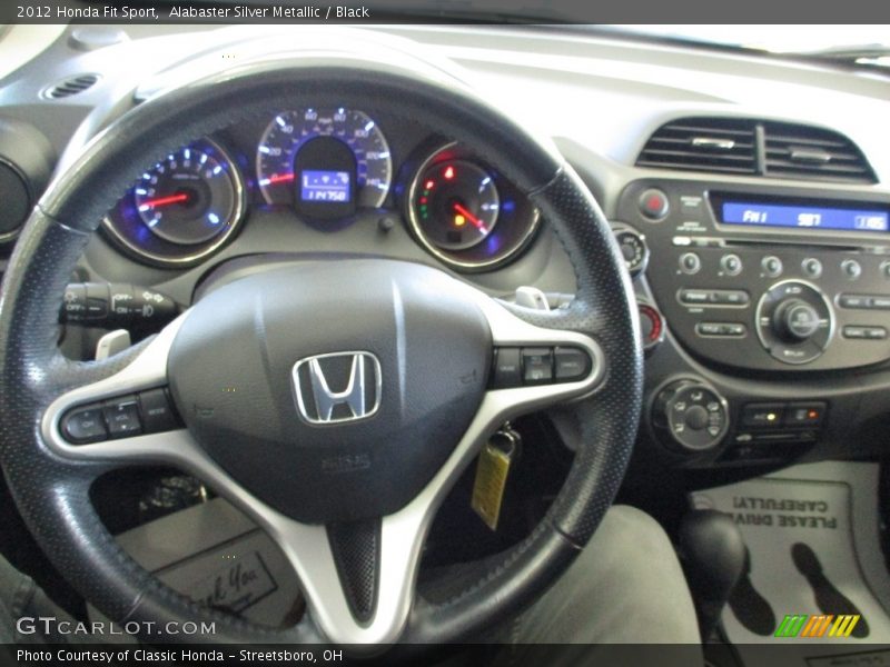Alabaster Silver Metallic / Black 2012 Honda Fit Sport