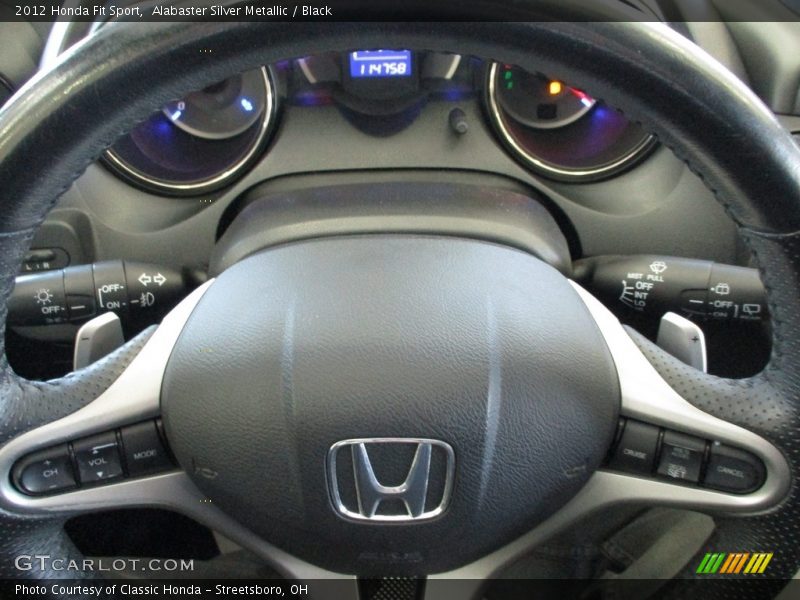 Alabaster Silver Metallic / Black 2012 Honda Fit Sport