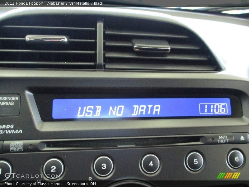 Alabaster Silver Metallic / Black 2012 Honda Fit Sport