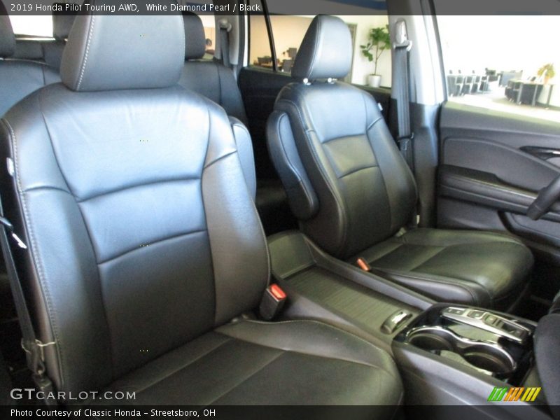 White Diamond Pearl / Black 2019 Honda Pilot Touring AWD
