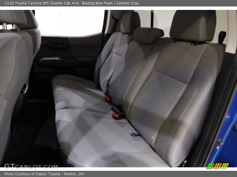 Blazing Blue Pearl / Cement Gray 2018 Toyota Tacoma SR5 Double Cab 4x4