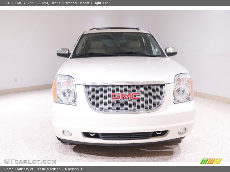 White Diamond Tricoat / Light Tan 2014 GMC Yukon SLT 4x4