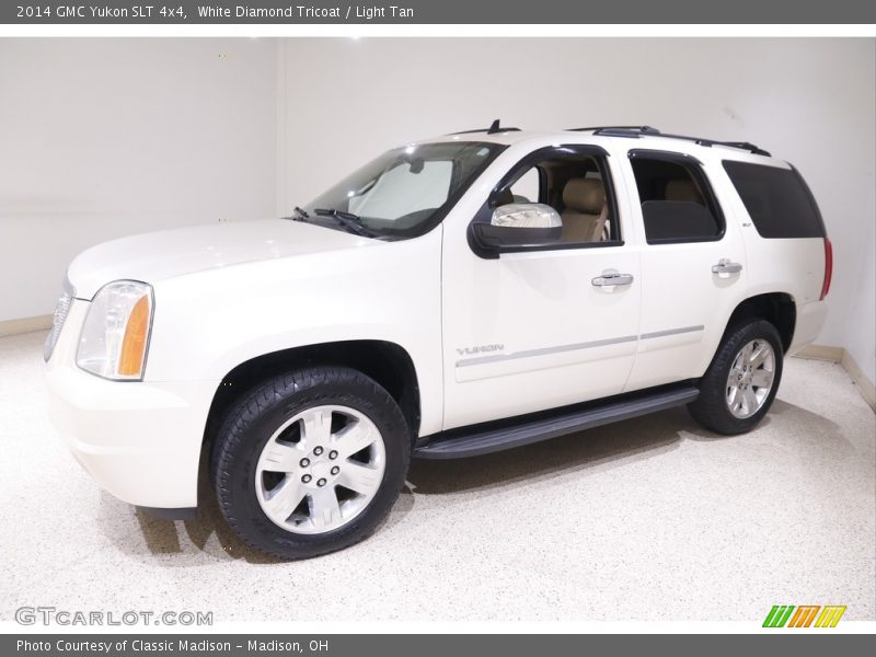 White Diamond Tricoat / Light Tan 2014 GMC Yukon SLT 4x4