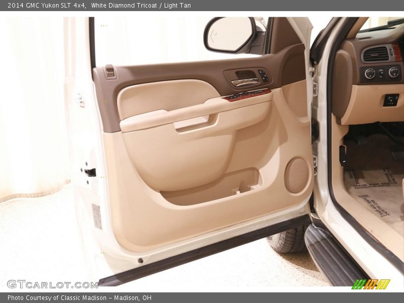 White Diamond Tricoat / Light Tan 2014 GMC Yukon SLT 4x4