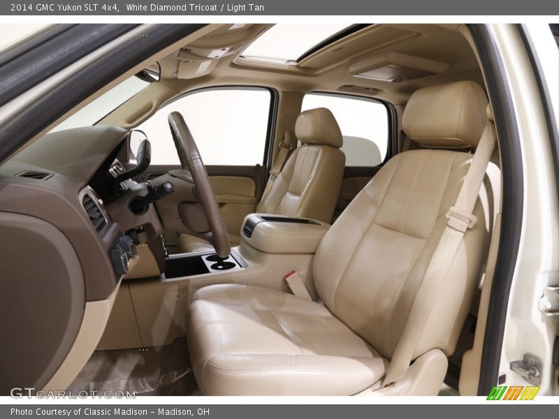 White Diamond Tricoat / Light Tan 2014 GMC Yukon SLT 4x4