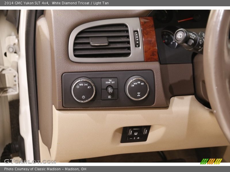 White Diamond Tricoat / Light Tan 2014 GMC Yukon SLT 4x4