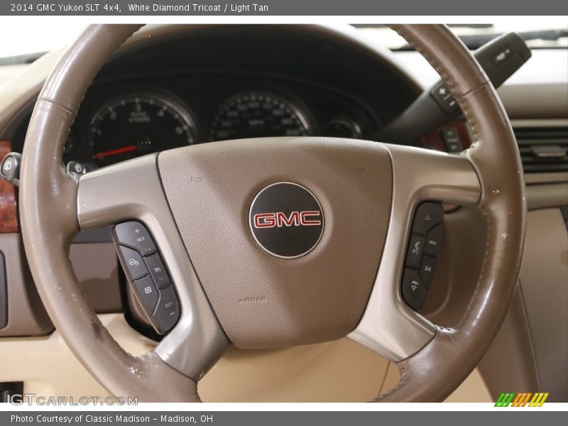 White Diamond Tricoat / Light Tan 2014 GMC Yukon SLT 4x4