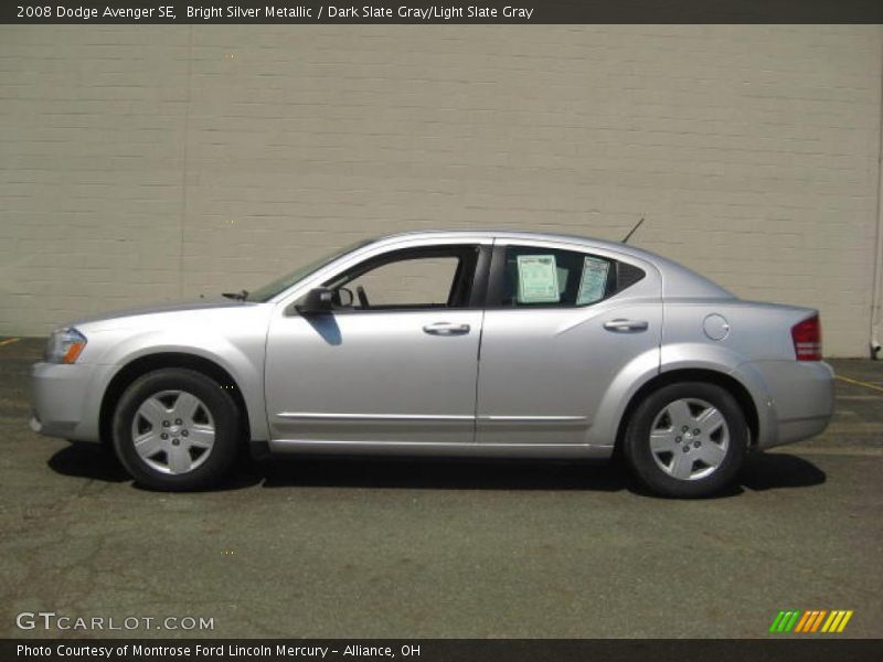 Bright Silver Metallic / Dark Slate Gray/Light Slate Gray 2008 Dodge Avenger SE