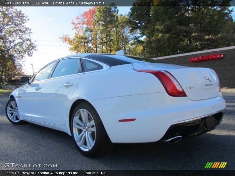 Polaris White / Cashew/Truffle 2016 Jaguar XJ L 3.0 AWD