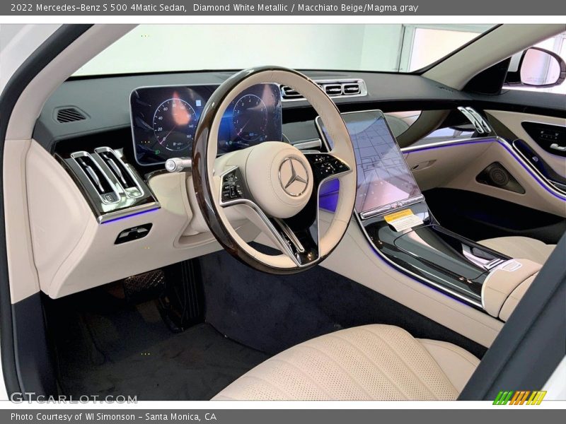  2022 S 500 4Matic Sedan Macchiato Beige/Magma gray Interior