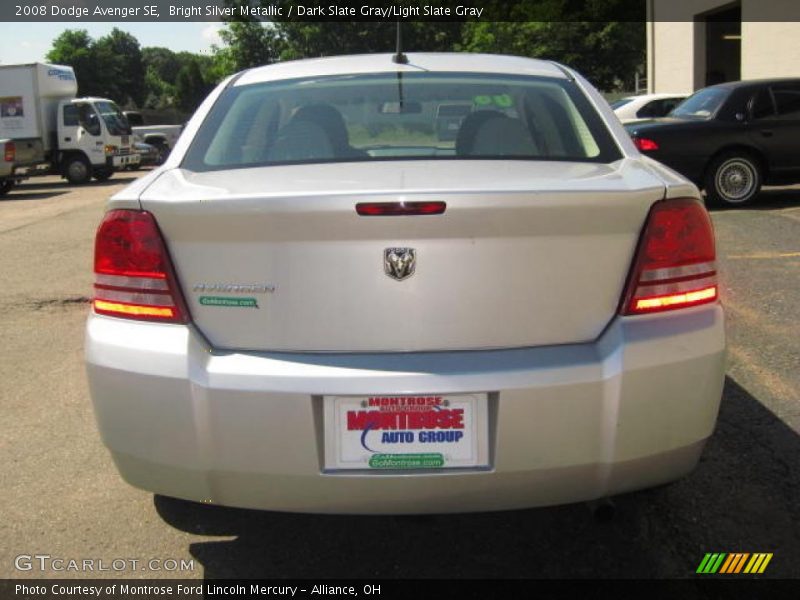 Bright Silver Metallic / Dark Slate Gray/Light Slate Gray 2008 Dodge Avenger SE