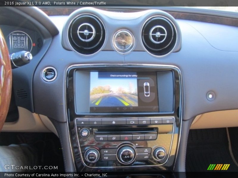 Polaris White / Cashew/Truffle 2016 Jaguar XJ L 3.0 AWD