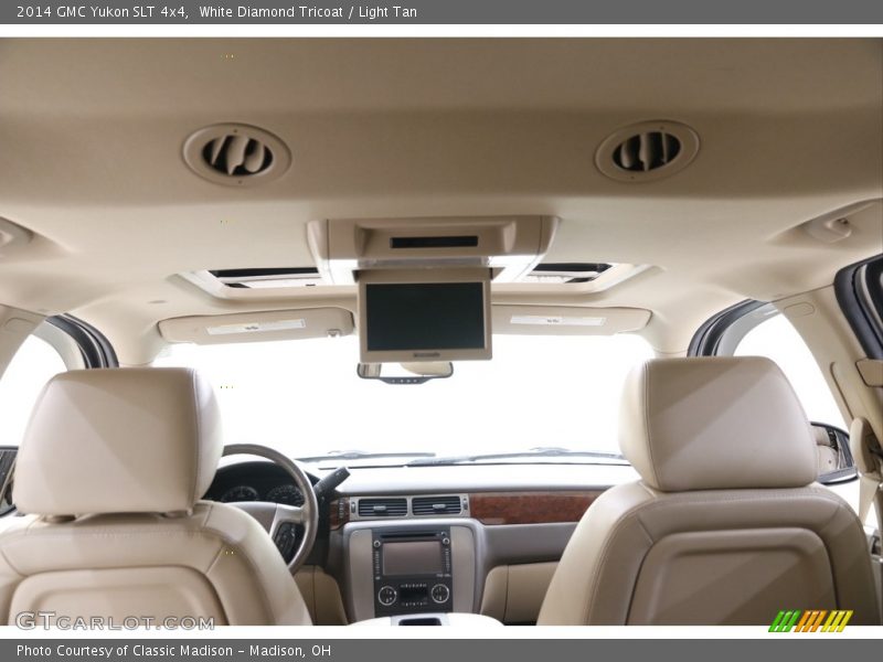 White Diamond Tricoat / Light Tan 2014 GMC Yukon SLT 4x4