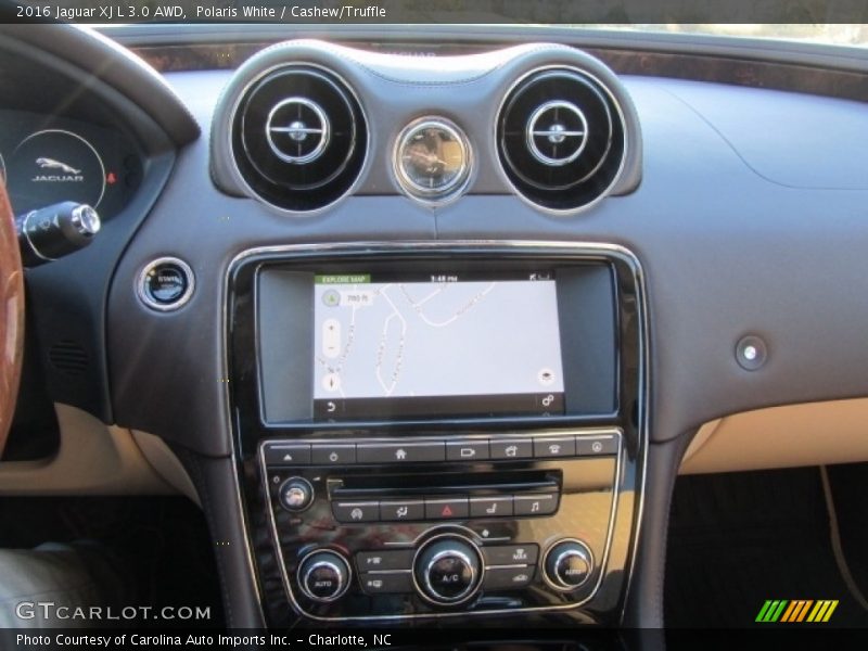 Polaris White / Cashew/Truffle 2016 Jaguar XJ L 3.0 AWD