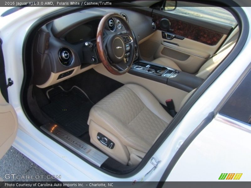 Polaris White / Cashew/Truffle 2016 Jaguar XJ L 3.0 AWD